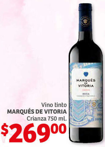 Soriana Híper Vino Tinto Marqués Vitoria 750ml oferta