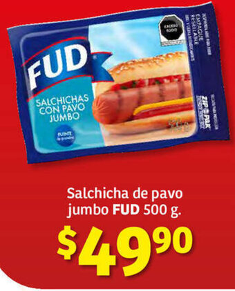 Soriana Híper Salchicha de Pavo Jumbo Fud 500g oferta