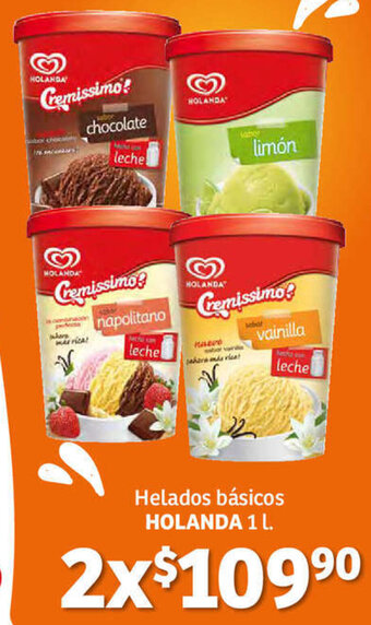 Soriana Híper Helados Básicos Holanda 1L oferta