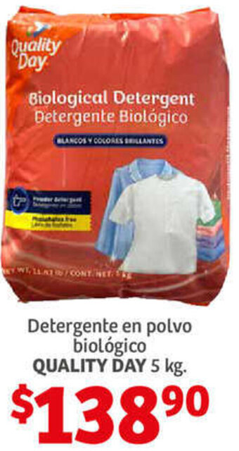 Soriana Híper Detergente en Polvo Biológico Quality Day 5kg oferta