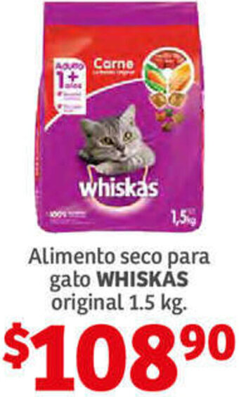 Soriana Híper Alimento Seco para Gato Whiskas Original 1,5kg oferta