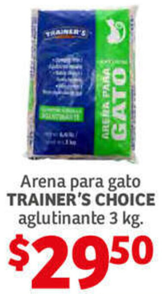 Soriana Híper Arena para Gato Trainer's Choice Aglutinante 3kg oferta