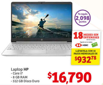 Soriana Híper HP Laptop Core i7 oferta