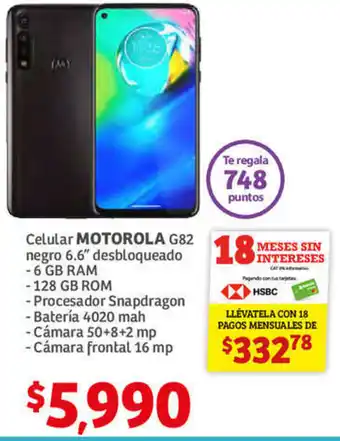 Soriana Híper Celular Motorola G82 6,6" oferta