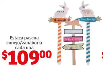 Soriana Híper Estaca Pascua Conejo/ Zanahoria oferta