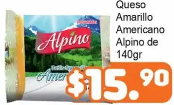 Queso Amarillo Americano Alpino de 140g