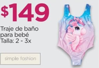 Chedraui Traje de Baño para Bebé 2-3x oferta