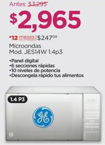 Chedraui Microondas 1,4P3 oferta