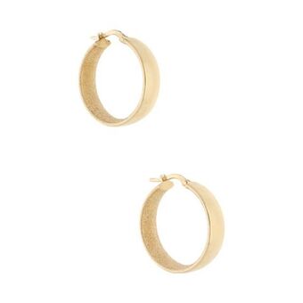 Nacional Monte de Piedad Arracadas huecas en oro amarillo 14 kilates. oferta