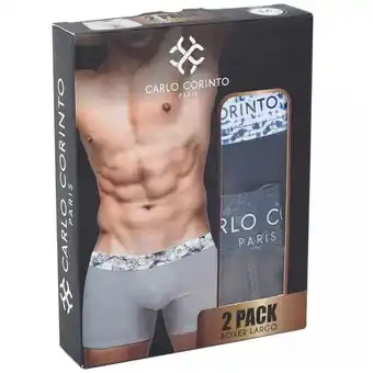 Paquete de 2 bóxer largos para hombre modelo elo bket12mlc carlo corinto