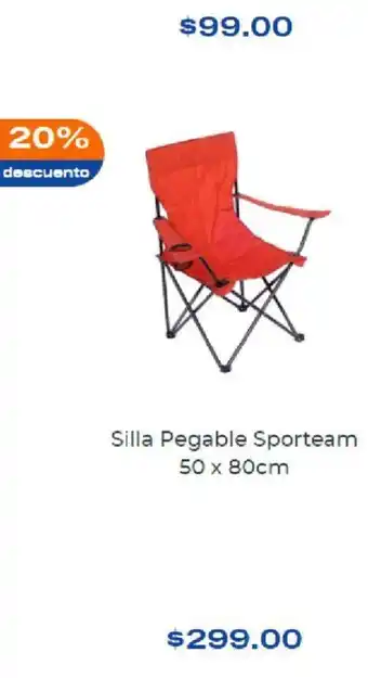 Silla Pegable Sporteam 50 x 80cm