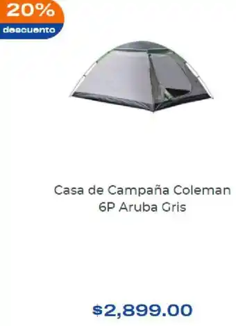 Chedraui Casa de Campaña Coleman 6P Aruba Gris oferta