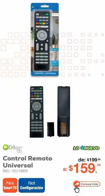 RadioShack Control remoto universal dbugg utv-t1114 / negro oferta