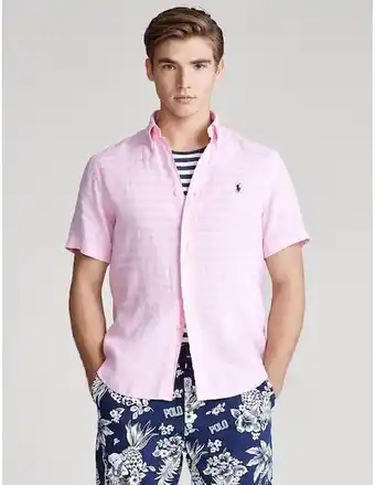 Liverpool Camisa casual polo ralph lauren de lino manga corta para hombre oferta