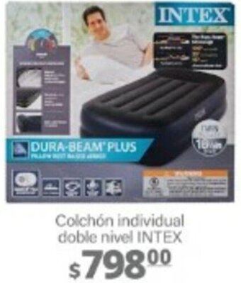 La Comer Colchón Individual Doble Nivel Intex oferta