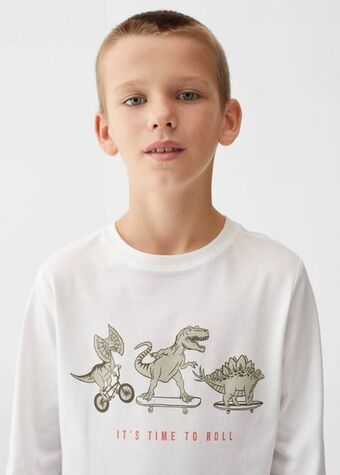 Mango Camiseta manga larga estampada oferta