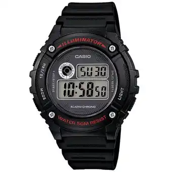Sears Reloj negro para hombre casio modelo elo w216h1avcf oferta