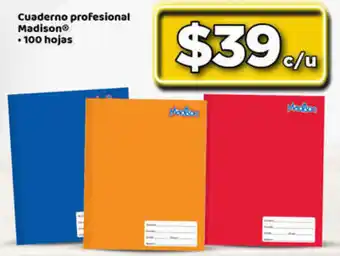 Bodega Aurrerá Cuaderno Profesional Madison 100 Hojas oferta