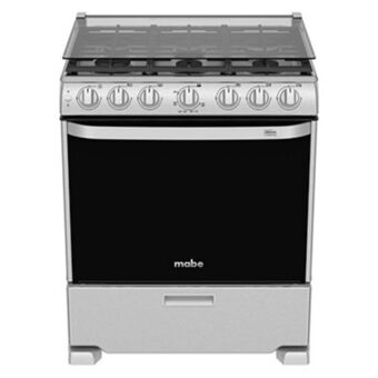 The Home Depot Estufa mabe de piso 76 cm con capelo de acero inoxidable de gas lp convertible gas natural oferta