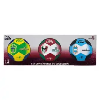 Sam's Club Balón de futbol voit pack america 3 pzas oferta
