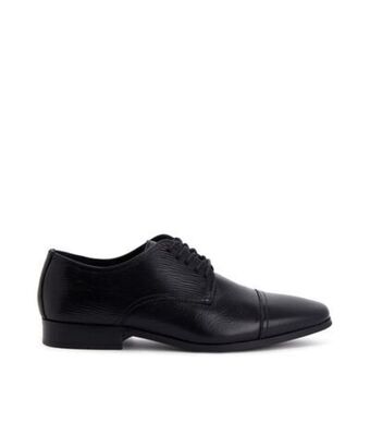 Zapatos de vestir derby negros en piel hombre