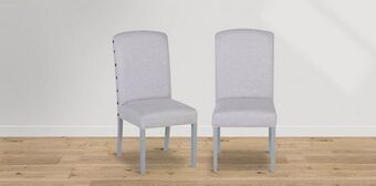 Muebles Dico Paquete 2 sillas tapizadas mika gris oferta