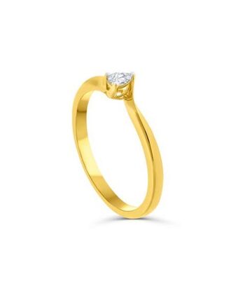 Joyerías Bizzarro Solitario de oro amarillo 14k con 11pts de diamante corte pera (si2) (h) oferta
