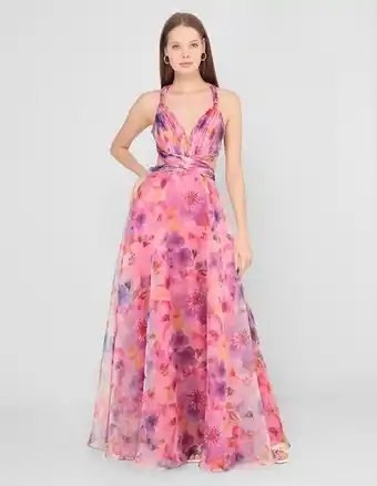 Liverpool Vestido maxi de fiesta rue de la paix espalda cruzada oferta