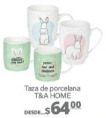 La Comer Taza de Porcelana T&A HOME oferta