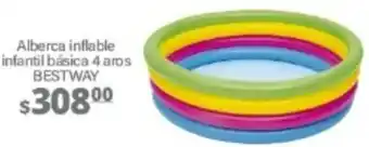 La Comer Alberca Inflable Infantil Básica 4 Aros Bestway oferta