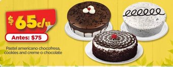 Bodega Aurrerá Pastel Americano Chocofresa, Cookies and Creme o Chocolate oferta