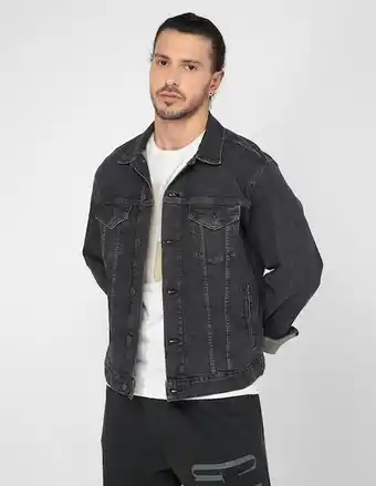 Chamarra de mezclilla con bolsillos para hombre