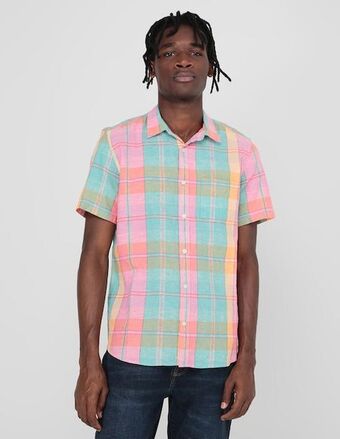 GAP Camisa casual gap de lino manga corta para hombre oferta