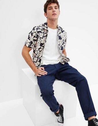 Camisa casual manga corta para hombre