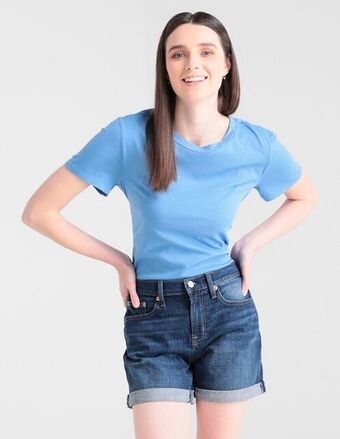 GAP Short de mezclilla para mujer oferta