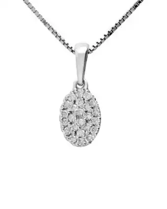 Joyerías Bizzarro Dije oro blanco 14k 12 pts diamante con cadena suraj-44-d oferta