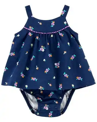 Carter's Vestido floral azul marino de 1 pieza para niña carter's oferta
