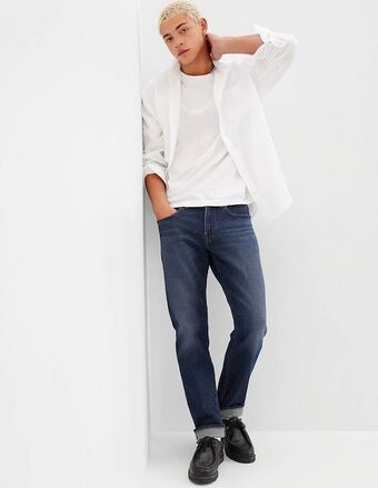 GAP Jeans slim lavado obscuro para hombre oferta