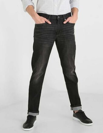 Jeans slim lavado claro para hombre