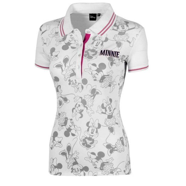 SC Pakar Punto z minnie mouse playera tipo polo color blanco para mujer, código 96485 oferta