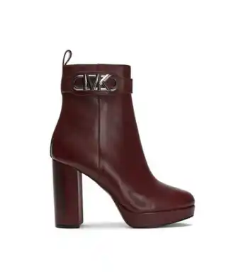 Palacio de Hierro Botines parker color vino con tacón medio mujer oferta