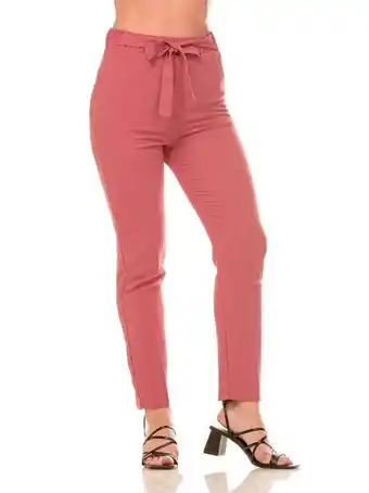 Pantalon de vestir con cintura elastica