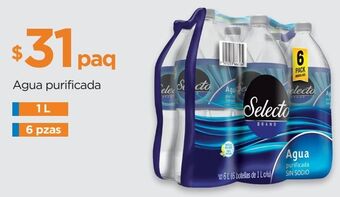 Chedraui Agua selecto 6 botellas de 1l c/u oferta