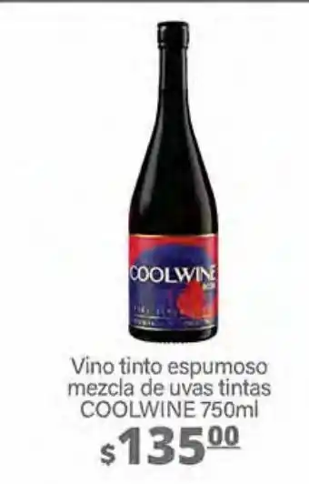 La Comer Vino tinto espumoso mezcla de uvas tintas coolwine 750ml oferta
