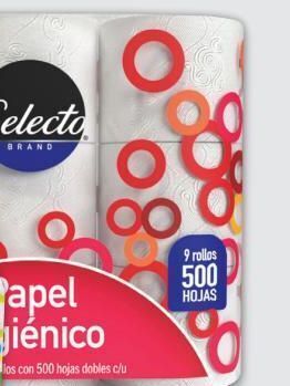 Chedraui Papel higiénico selecto brand 9 rollos oferta