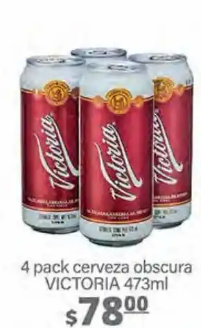 La Comer 4 pack cerveza obscura victoria 473ml oferta