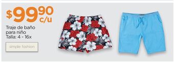 Chedraui Traje de baño para niño talla: 4 - 16x oferta
