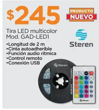 Chedraui Tira led steren multicolor de 2m con 60 leds oferta