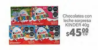 Chocolate con leche sorpresa kinder 40g