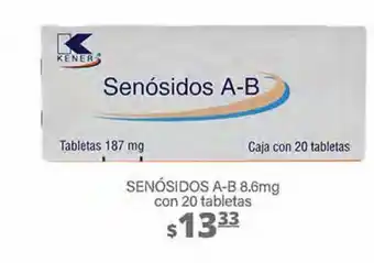 Senósidos a-b 8.6mg 20 tabletas